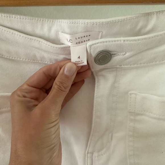 LC Lauren Conrad White Jeans Kohls women’s size 4 - Picture 6 of 6